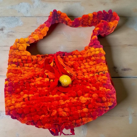 Boho Bag Crochet Purse Large Chunky Woven bag Hand crafted - Picture 5 of 14